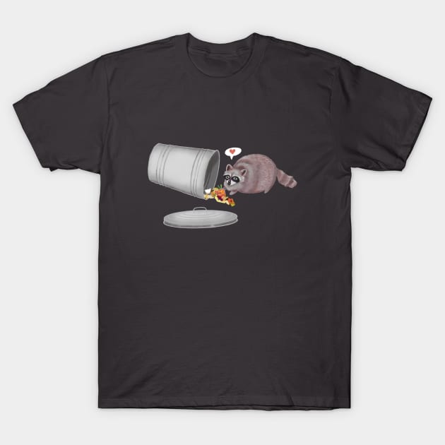 Chubby Trash Panda T-Shirt by rachelleybell